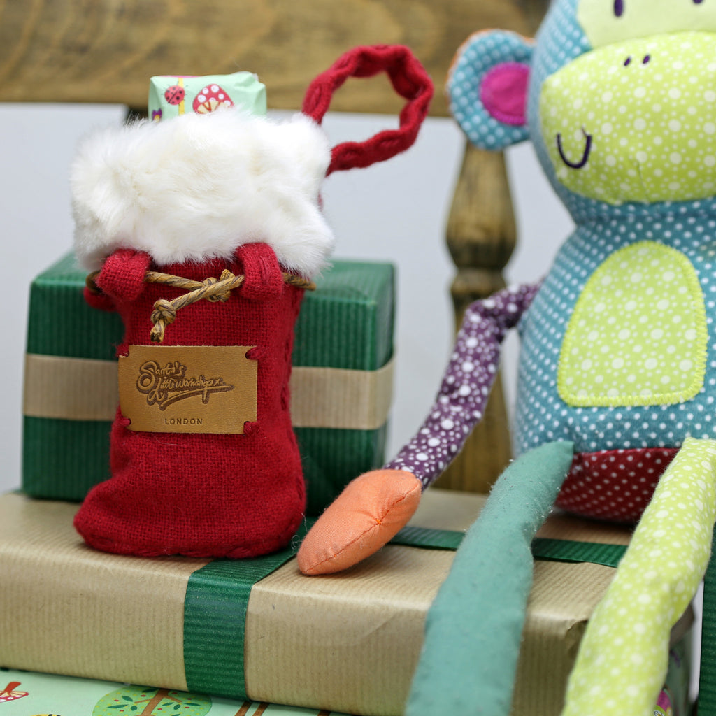 Mini Christmas Sack - Santa's Little Workshop
