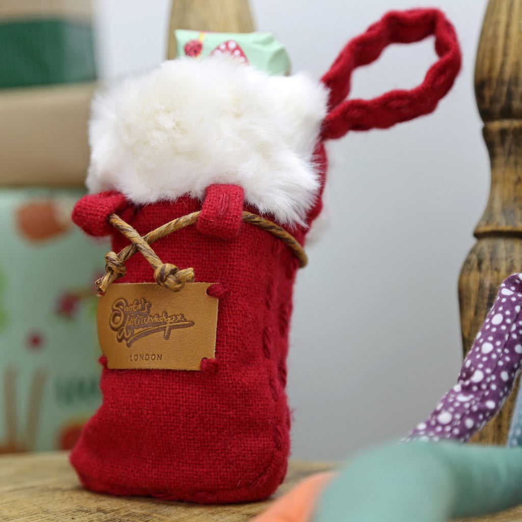 Mini Christmas Sack - Santa's Little Workshop