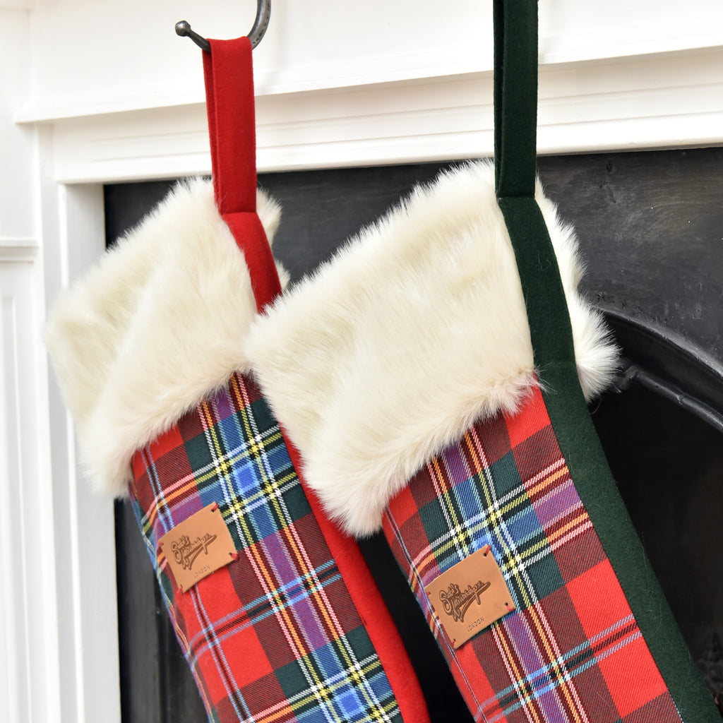 Special edition Christmas Stocking made from authentic Scottish Tartan Wool