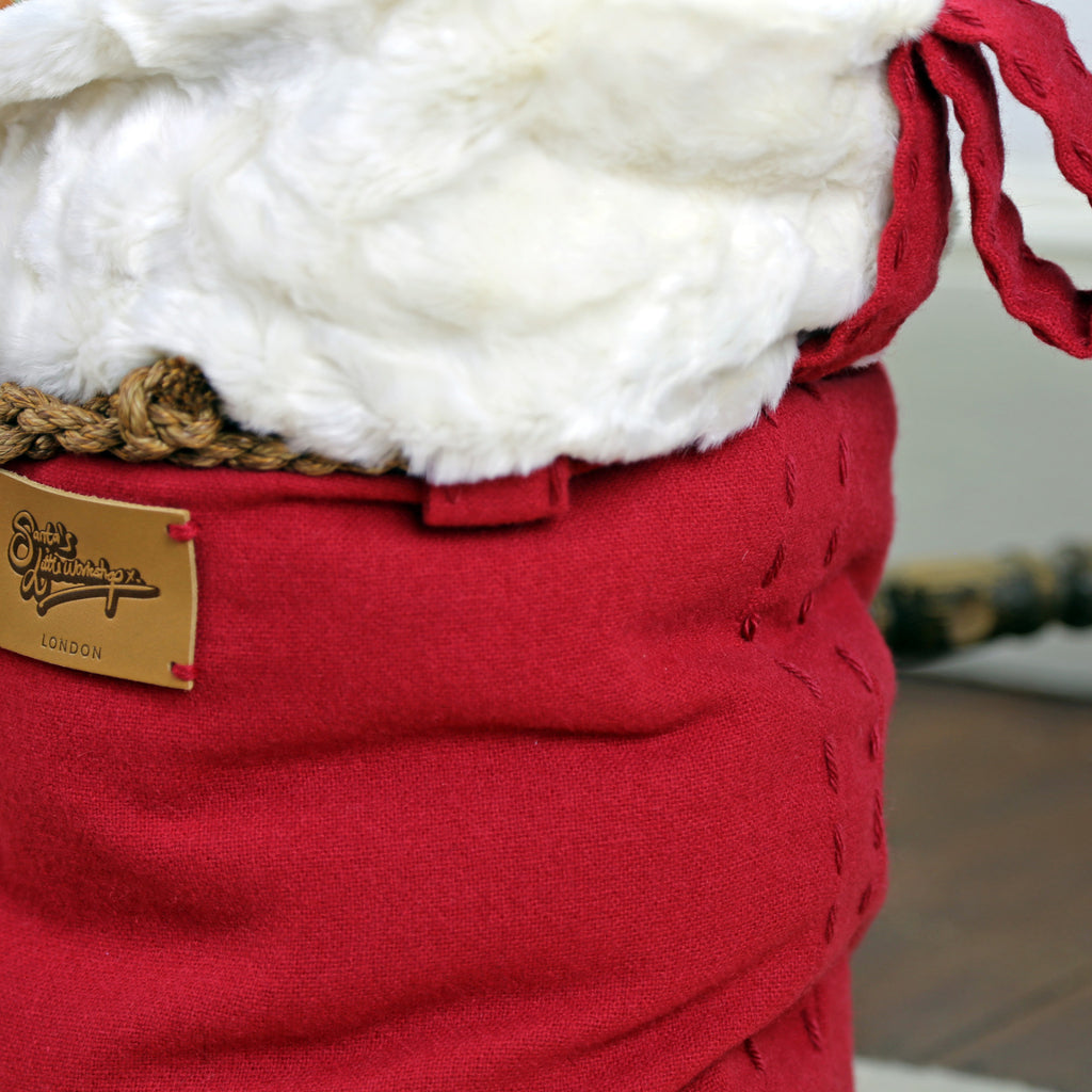 Big Santa sack with hand stitched detail