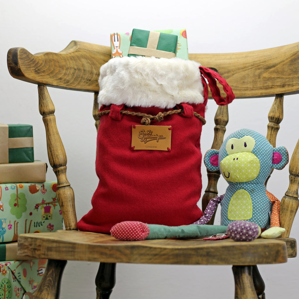 Medium size Christmas sack filled with presents