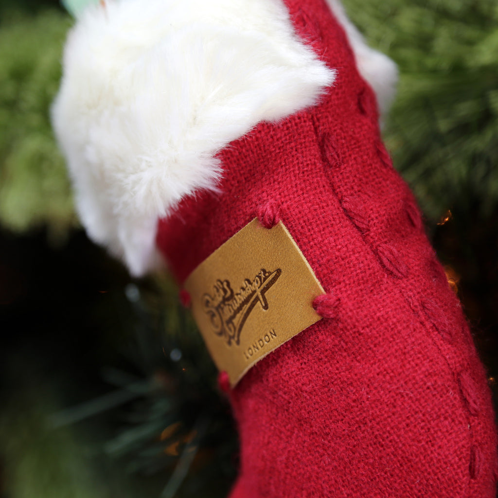 Hand-stitched Mini Stocking, perfect to hide presents on the Christmas tree - perfect for couples, handmade by Santa's Little Workshop